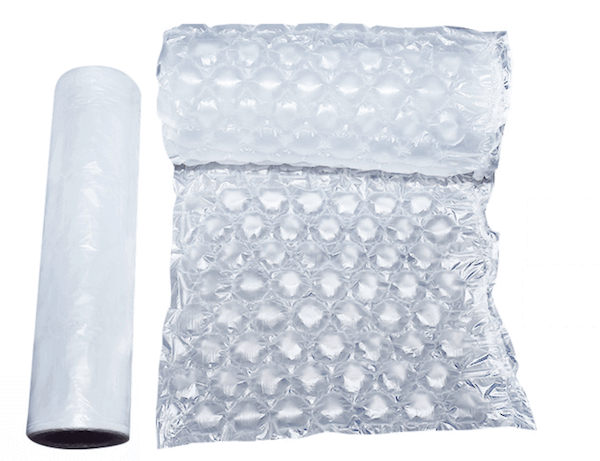 Inflatable air bubble wrap air packaging protective tube